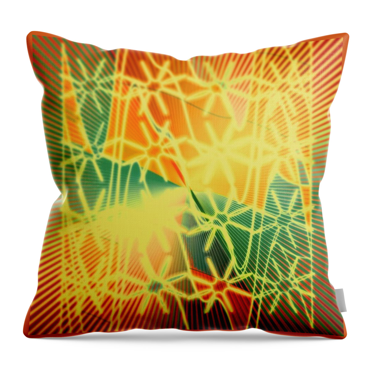 Abstract Throw Pillow featuring the digital art Pattern 50 by Marko Sabotin