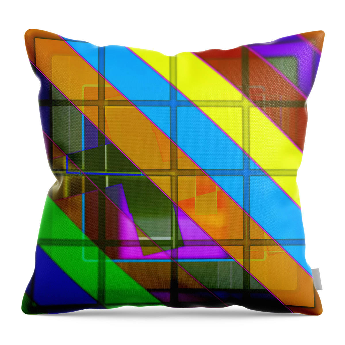 Abstract Throw Pillow featuring the digital art Pattern 51 by Marko Sabotin