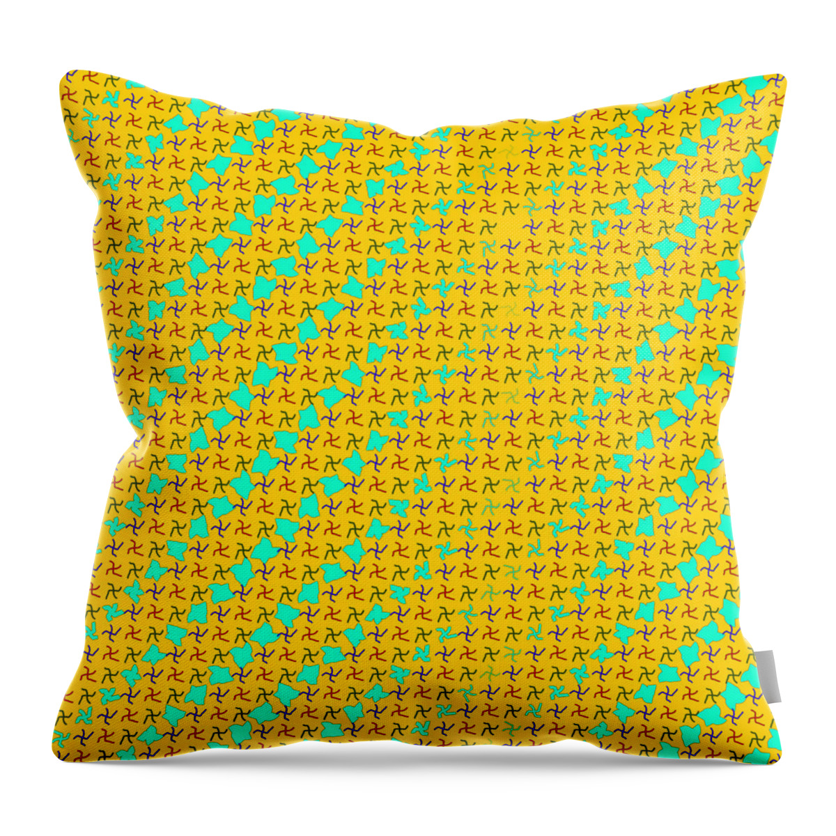 Abstract Throw Pillow featuring the digital art Pattern 8 by Marko Sabotin