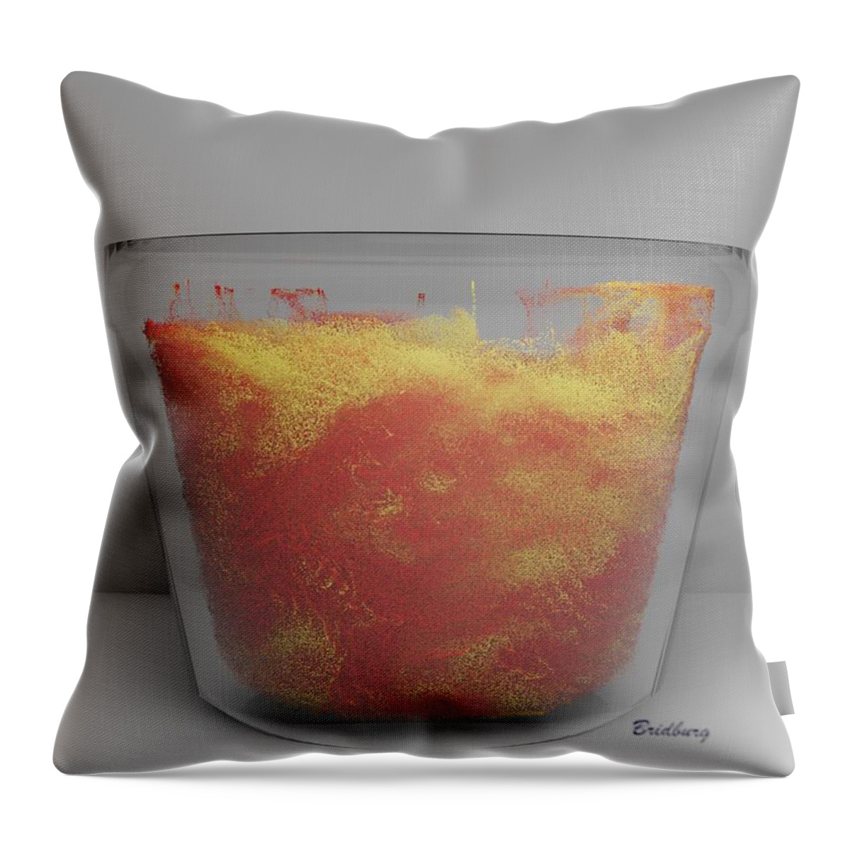 Nft Throw Pillow featuring the digital art 1 Pot Waves 2 by David Bridburg