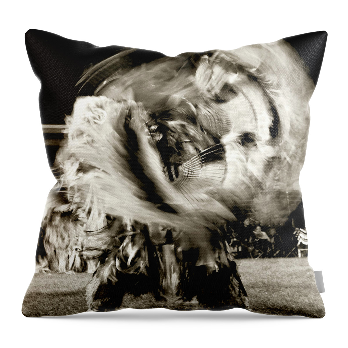 Fancy Dancer Throw Pillow featuring the photograph Pow Wow Dancer by Cynthia Dickinson