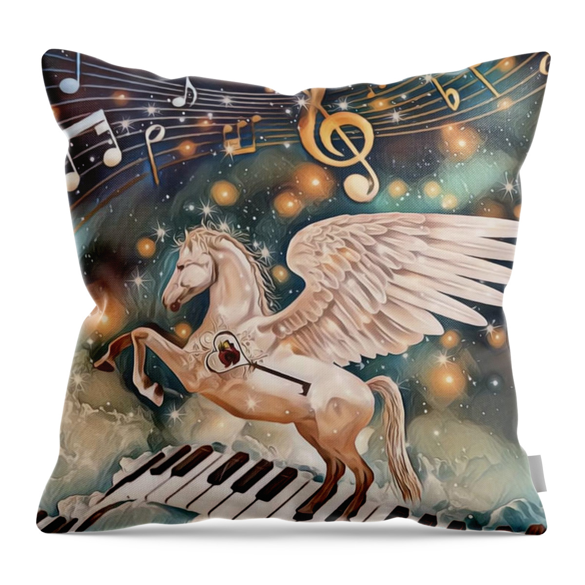 Jen Page Throw Pillow featuring the digital art Releasing Freedom #1 by Jennifer Page