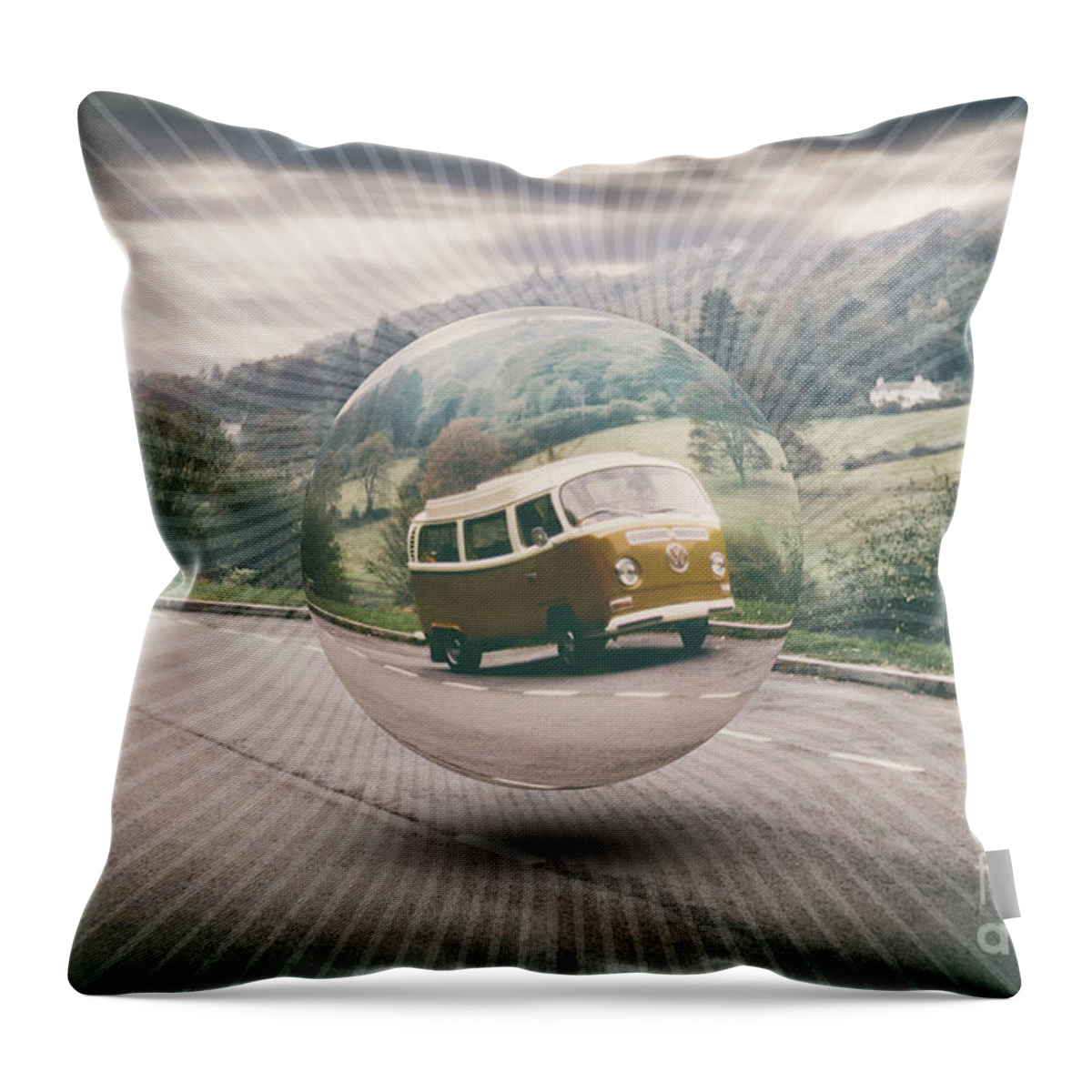 Road Trip Throw Pillow featuring the digital art Road Trip by Phil Perkins
