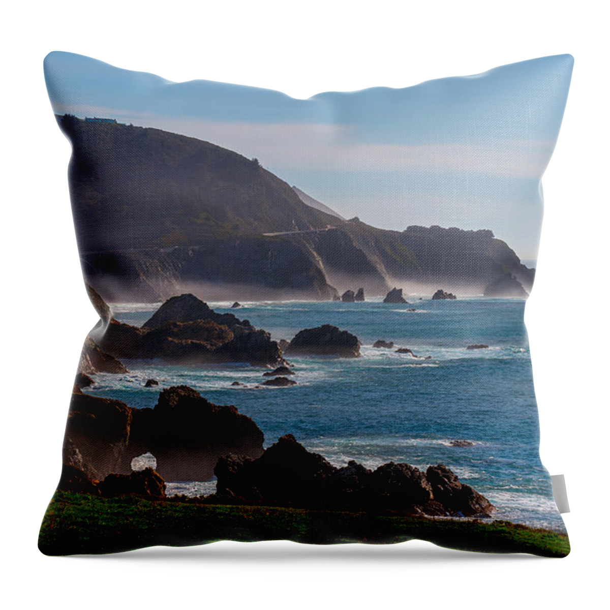 Rocky Point Throw Pillow featuring the photograph Rocky Point by Derek Dean