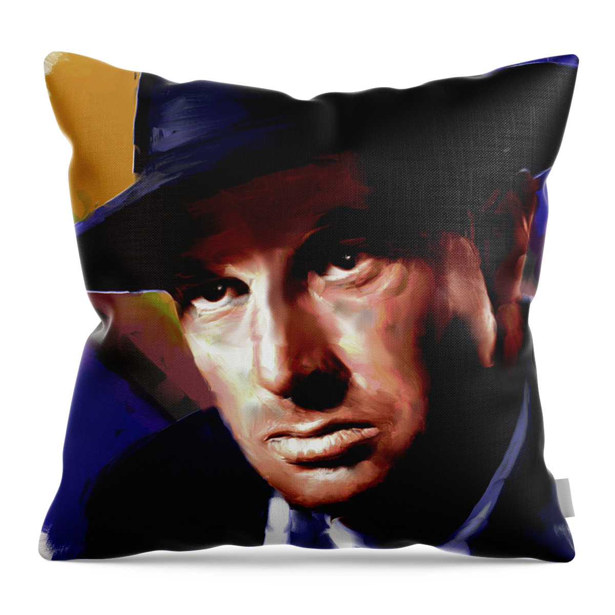 Sterling Throw Pillow featuring the painting Sterling Hayden by Stars on Art