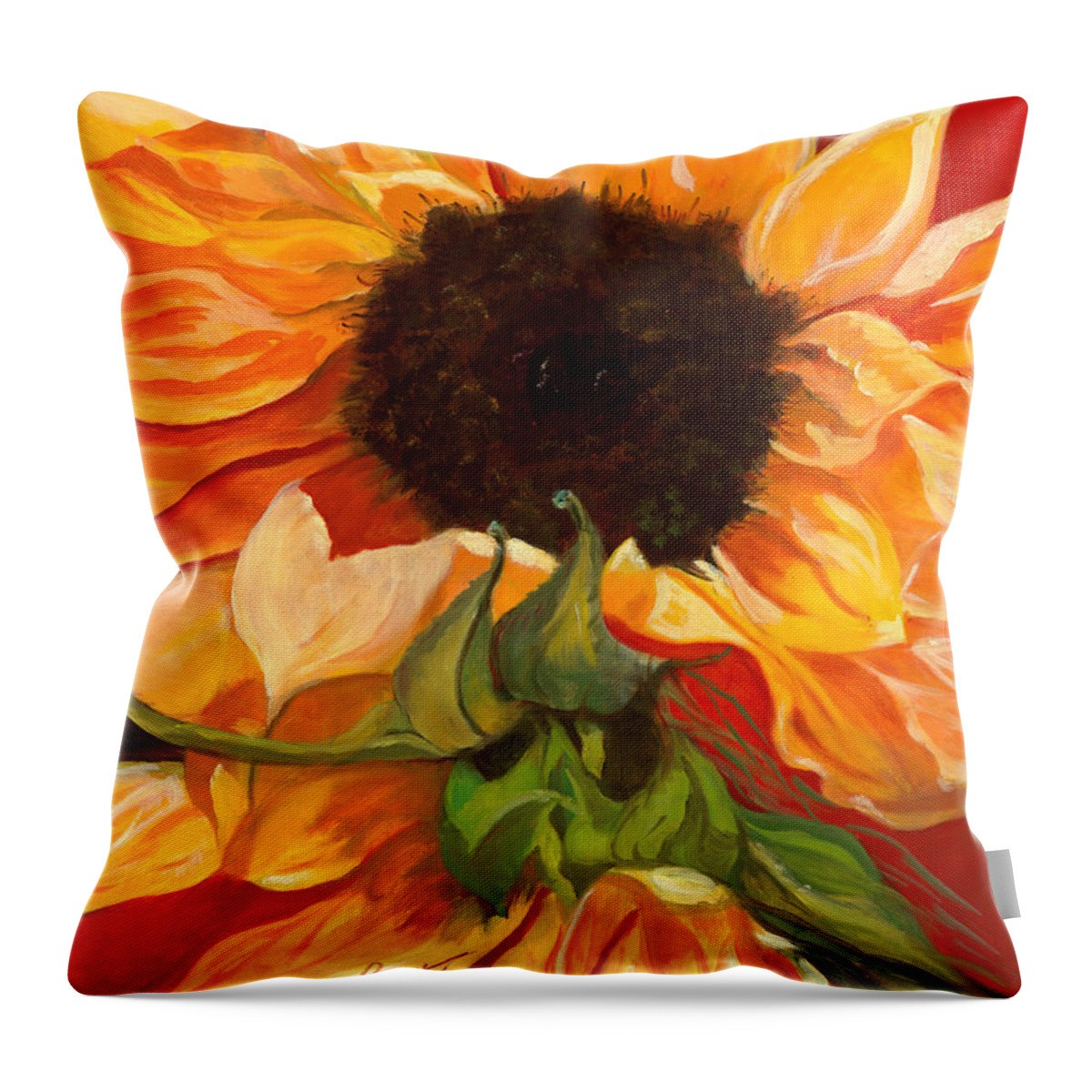 Autumn Throw Pillow featuring the painting Sun Dancer by Juliette Becker