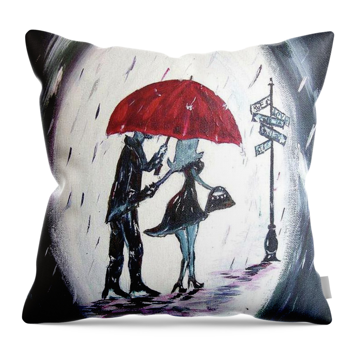 Gentleman Throw Pillow featuring the painting The Gentleman by Roxy Rich