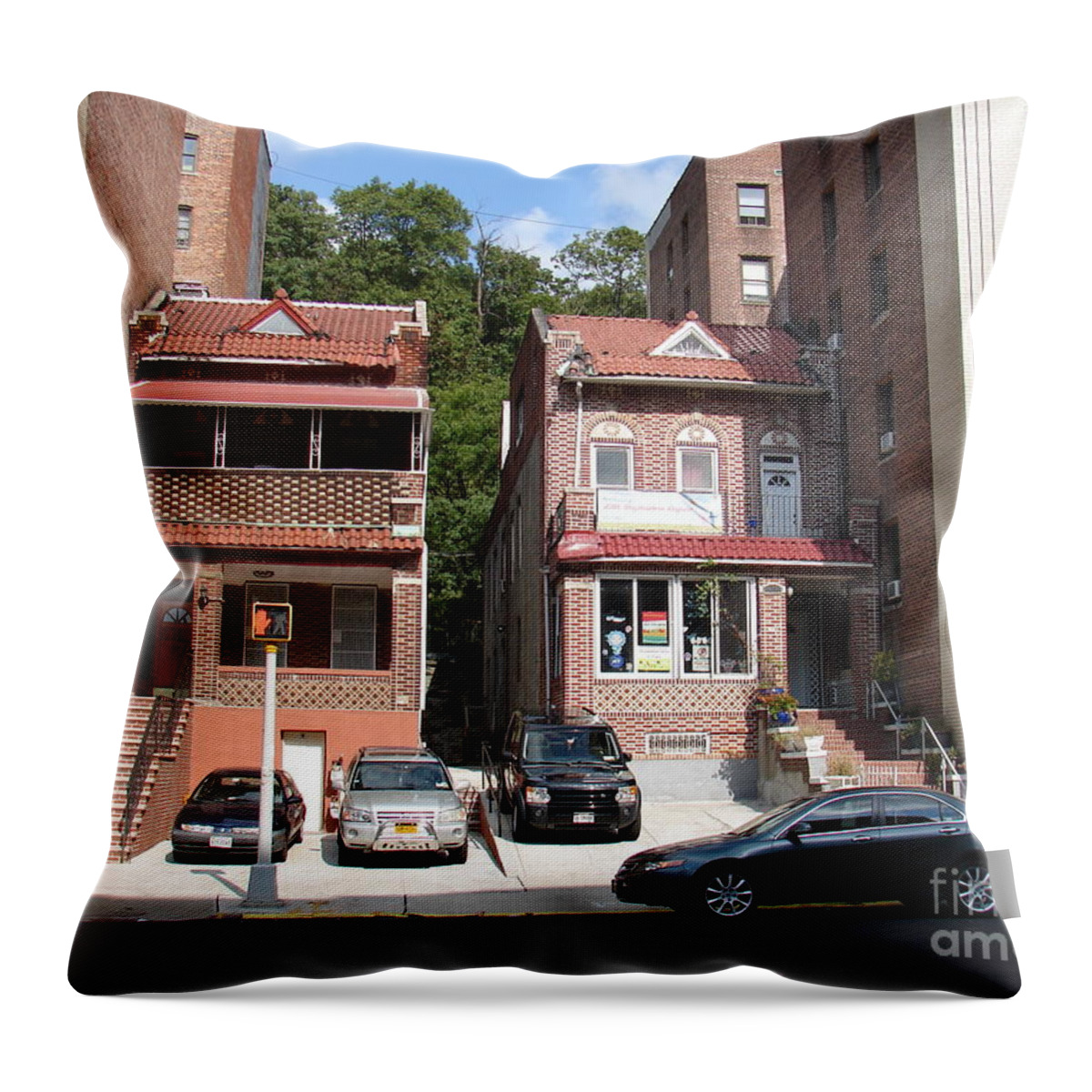 Inwood Throw Pillow featuring the photograph Twin Houses by Cole Thompson