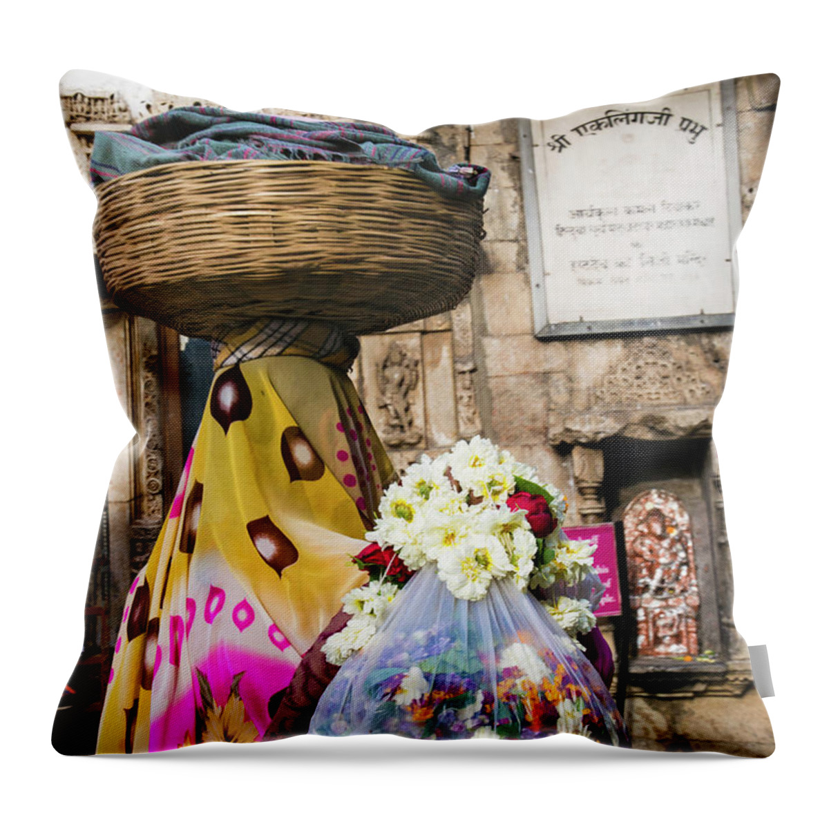 India Throw Pillow featuring the photograph Udaipur by David Little-Smith