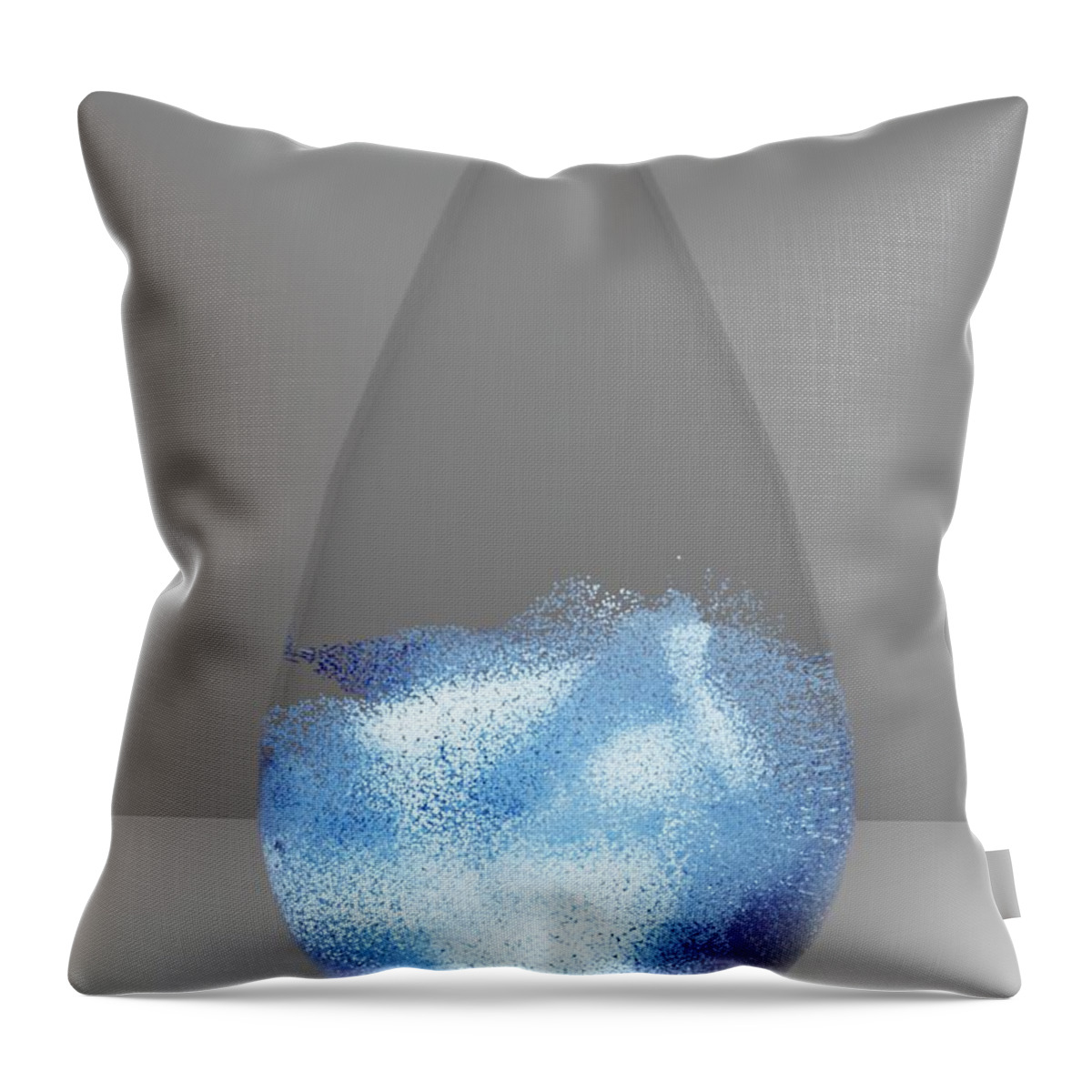 Nft Throw Pillow featuring the digital art 101 Rain Drop Wave 2 by David Bridburg