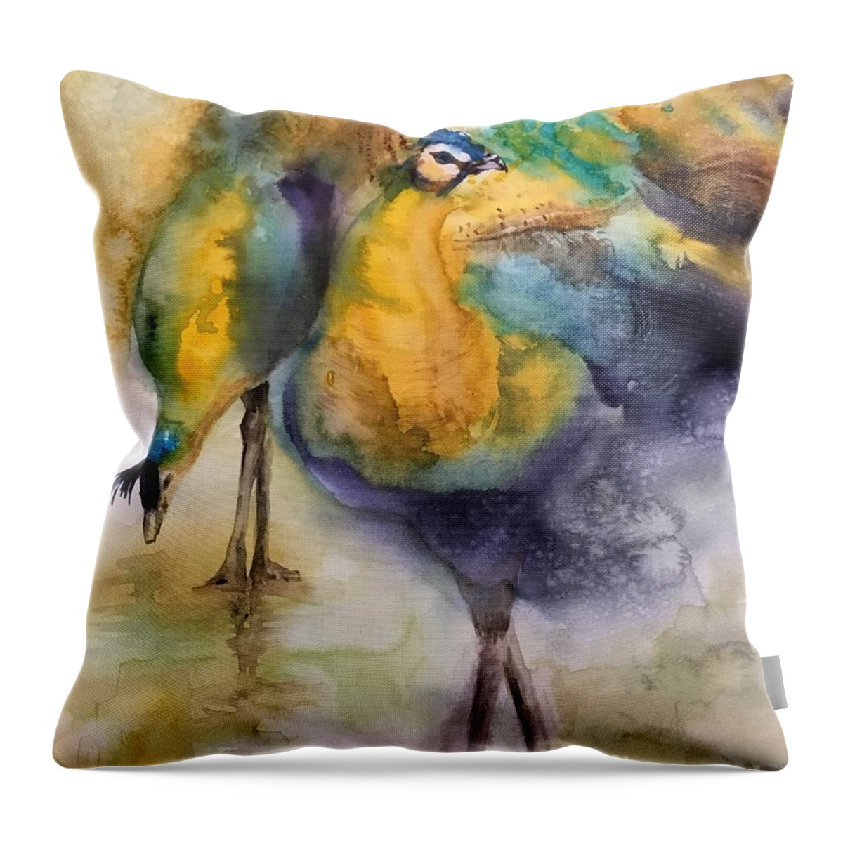 1182021 Throw Pillow featuring the painting 1182021 by Han in Huang wong