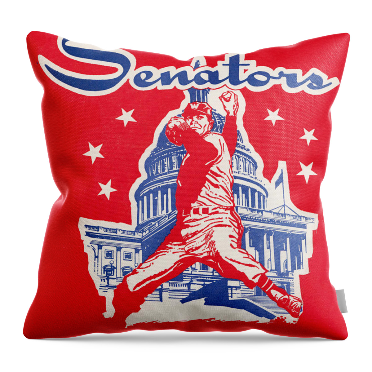 1962 Washington Senators Throw Pillow by Row One Brand - Fine Art America