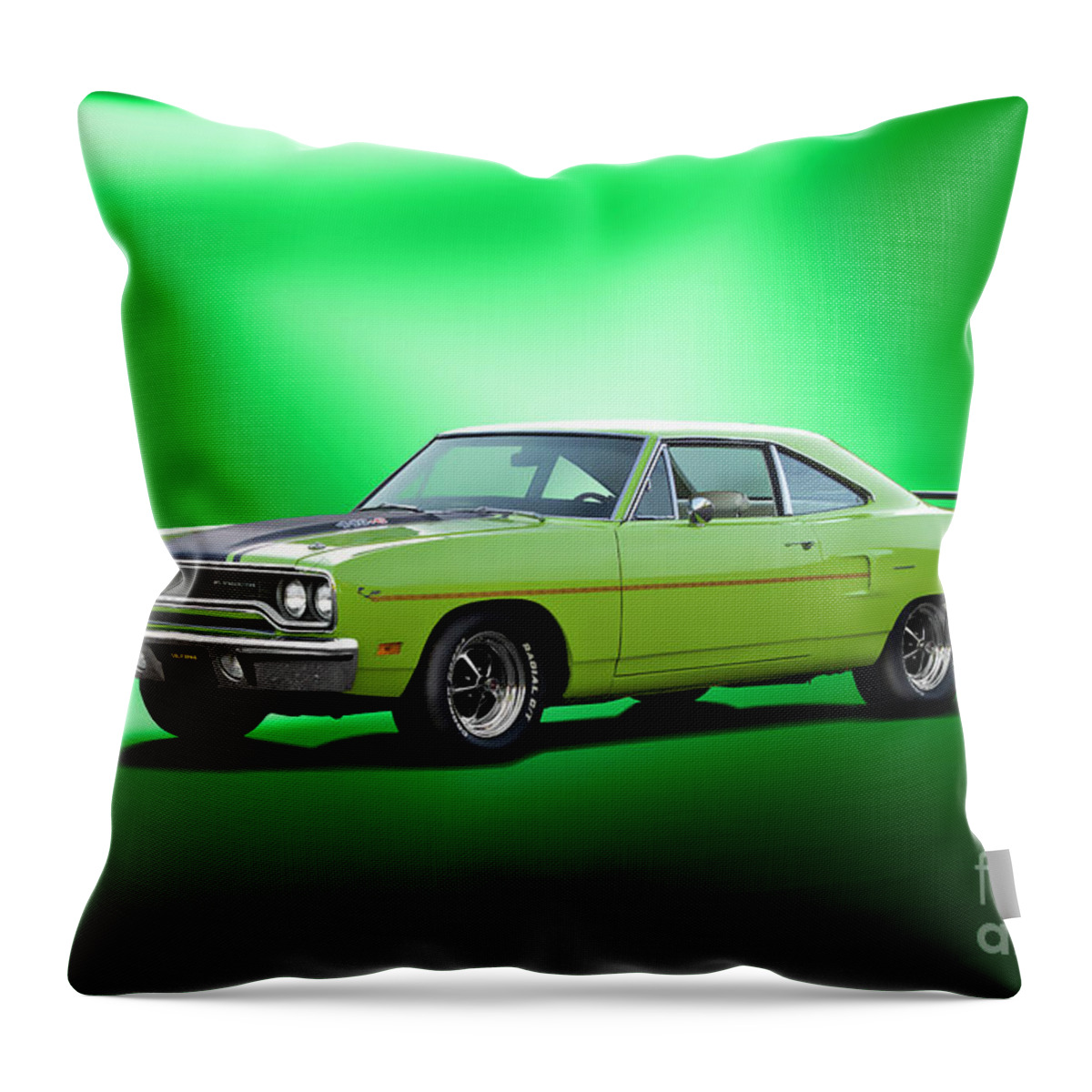1970 Plymouth Roadrunner 440 Throw Pillow featuring the photograph 1970 Plymouth Roadrunner 440 by Dave Koontz