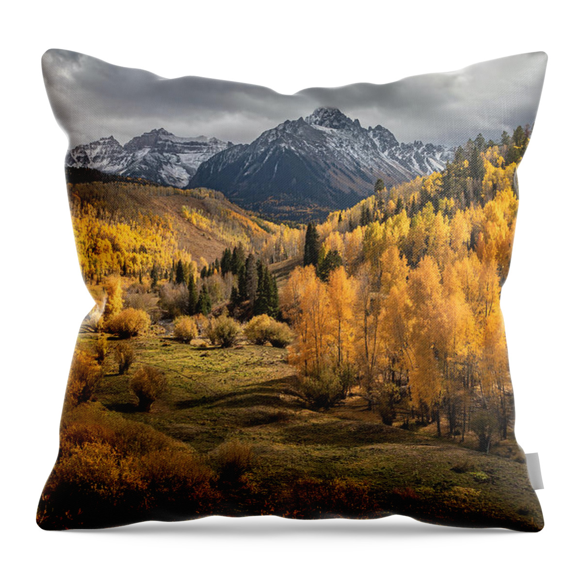 Colorado Throw Pillow featuring the photograph Autumn Glow by Ryan Smith
