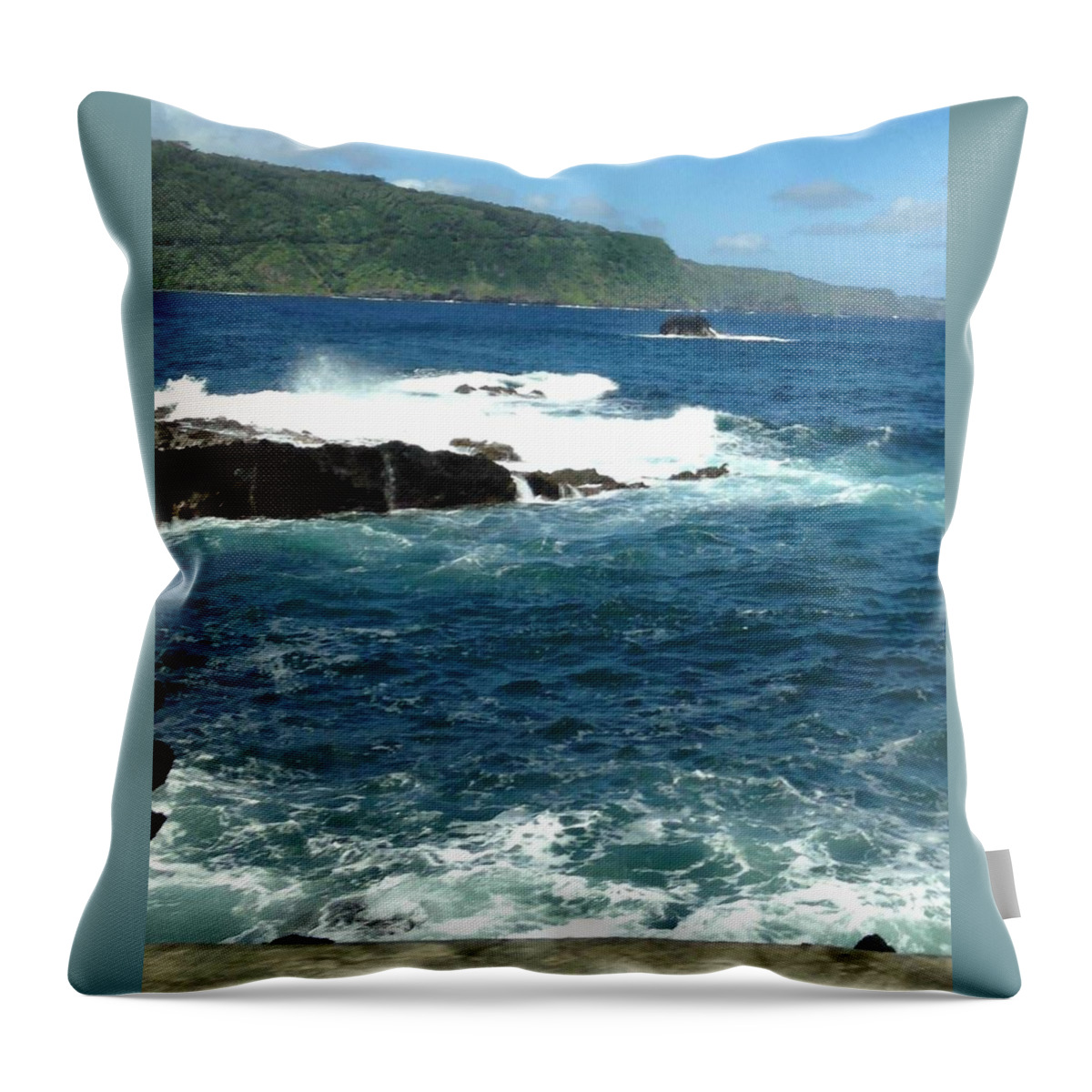  Throw Pillow featuring the painting Lisloffinna by Trevor A Smith