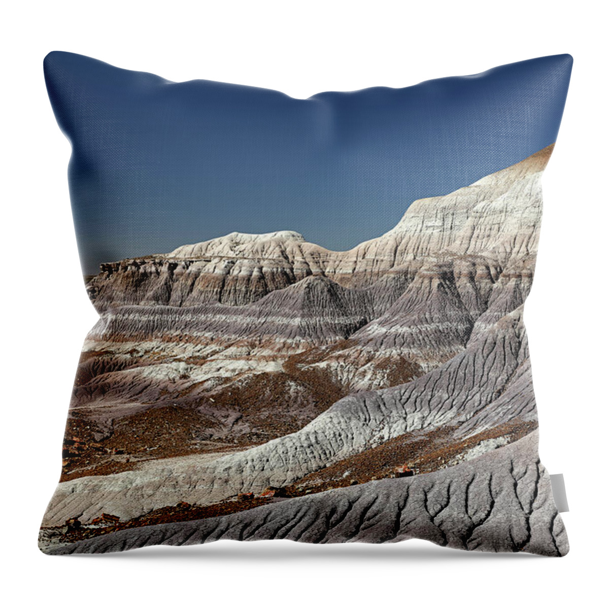 Petrified Forest National Park Throw Pillow featuring the photograph Painted Desert - Petrified Forest National Park by Richard Krebs