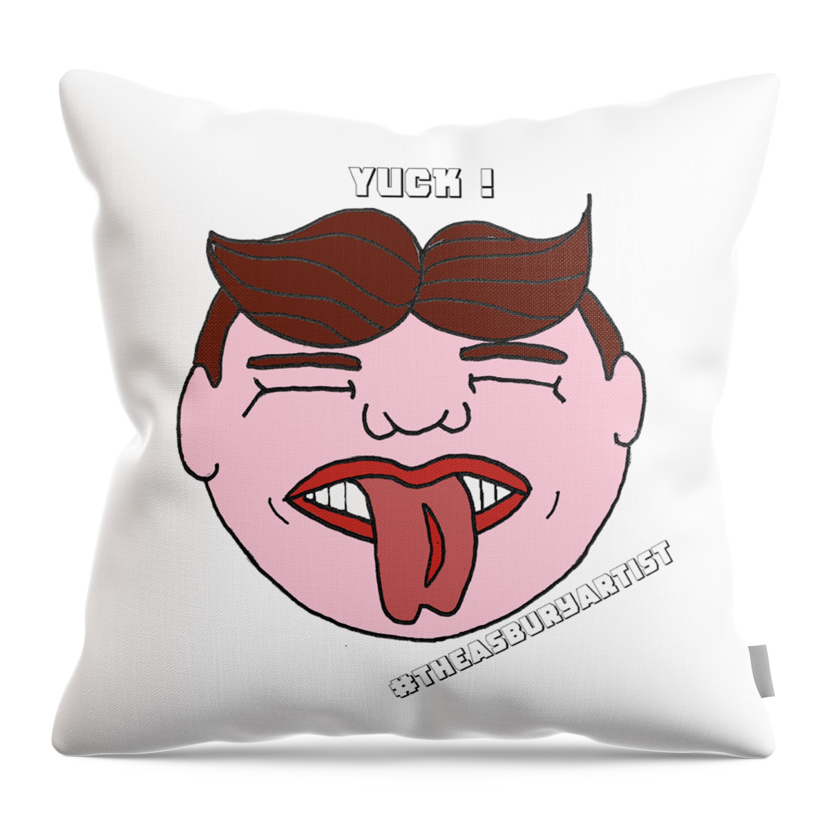  Throw Pillow featuring the painting Yuck by Patricia Arroyo