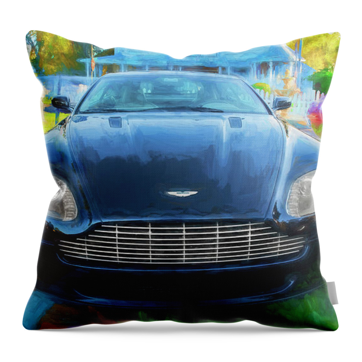 2007 Aston Martin V8 Vantage Roadster Throw Pillow featuring the photograph 2007 Aston Martin V8 Vantage Roadster 105 by Rich Franco
