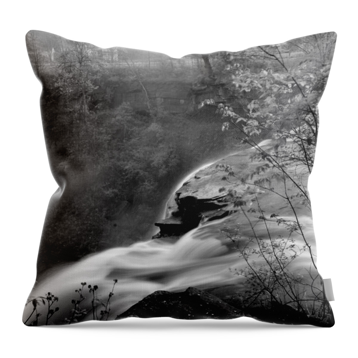  Throw Pillow featuring the photograph Brandywine Falls by Brad Nellis
