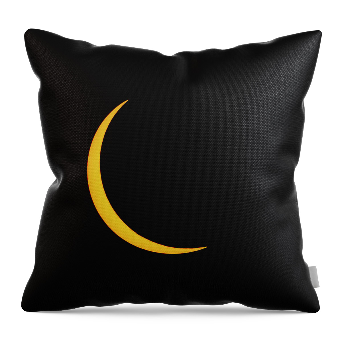 Solar Eclipse Throw Pillow featuring the photograph Partial Solar Eclipse by David Beechum