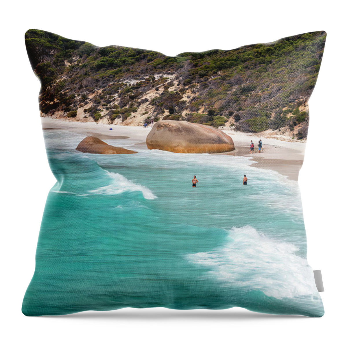Albany Throw Pillow featuring the photograph Two People's Bay, Albany, Western Australia by Elaine Teague