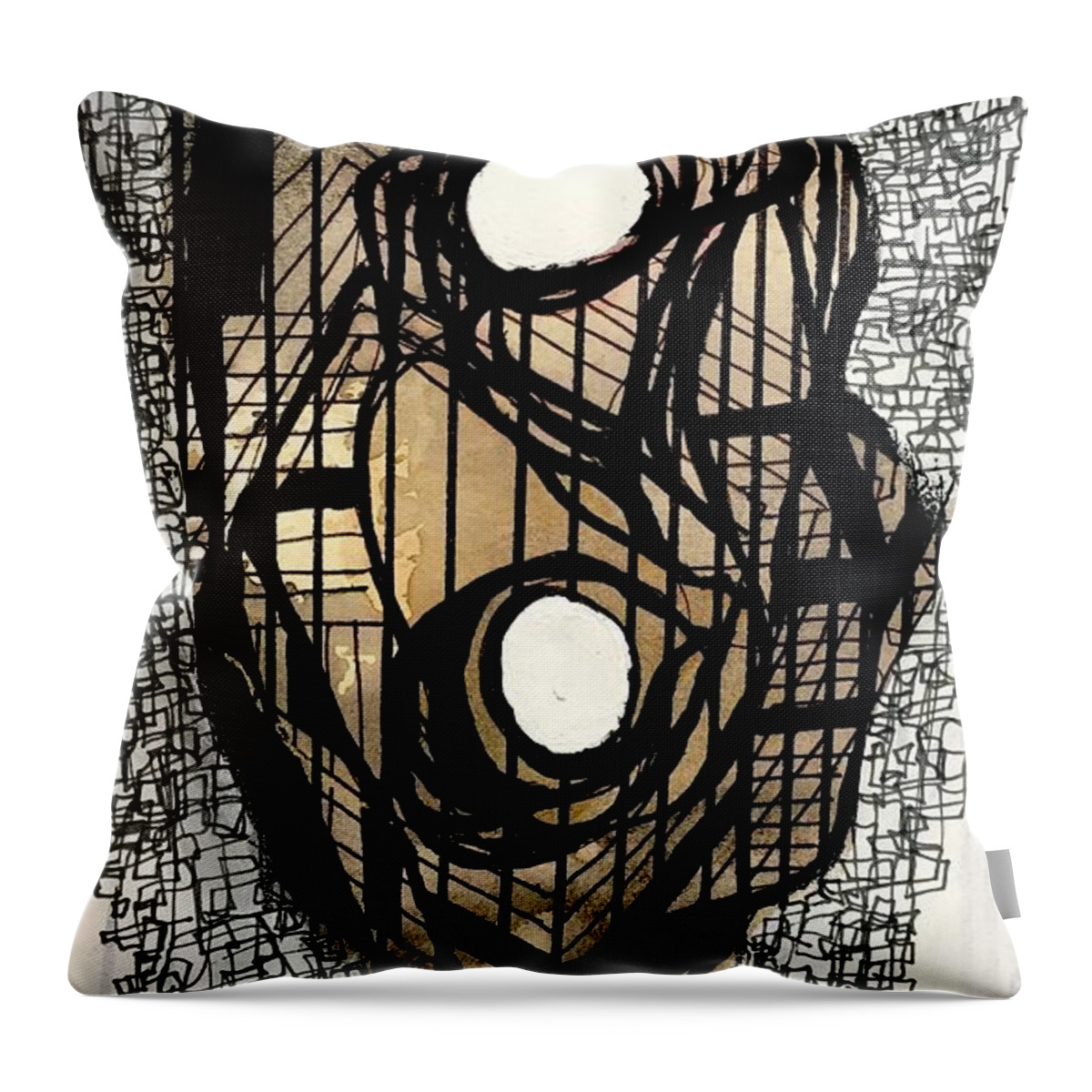 Modern Art Throw Pillow featuring the painting Untitled 32 by Jeremiah Ray