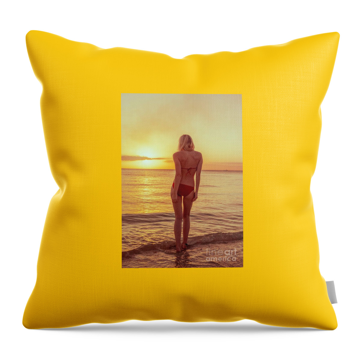 Athletic Throw Pillow featuring the photograph 3696 Elisa Naples Beach Florida by Amyn Nasser