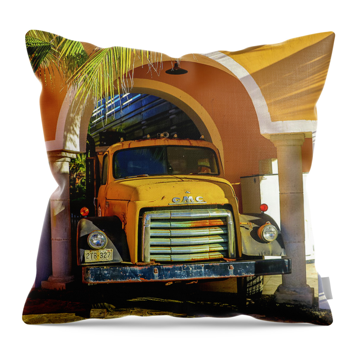 Costa Maya Mexico Throw Pillow featuring the photograph Costa Maya Mexico by Paul James Bannerman