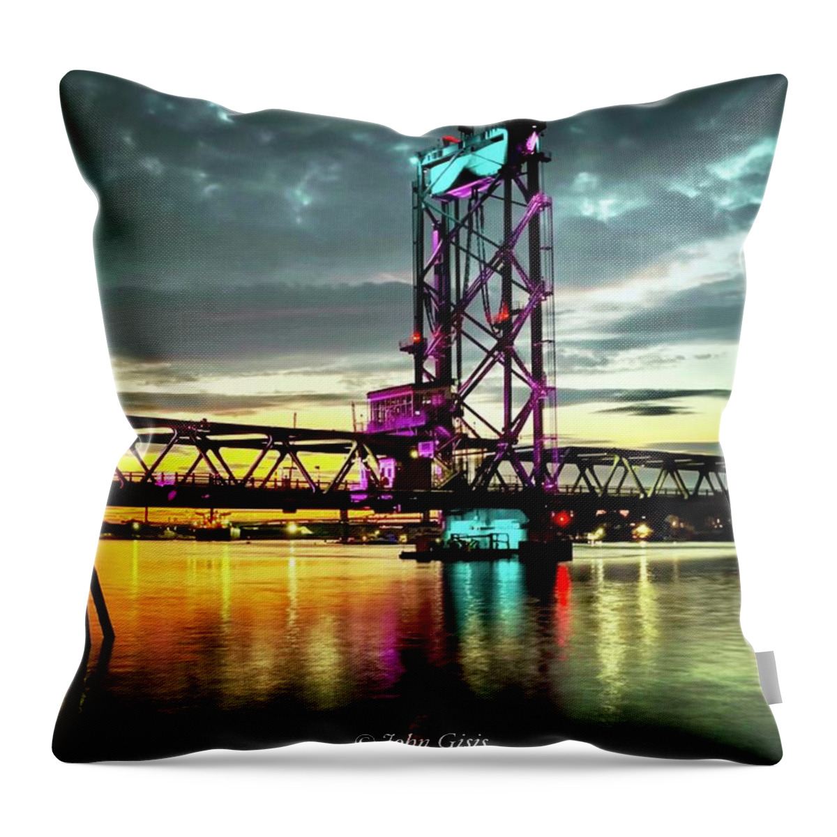  Throw Pillow featuring the photograph Portsmouth by John Gisis