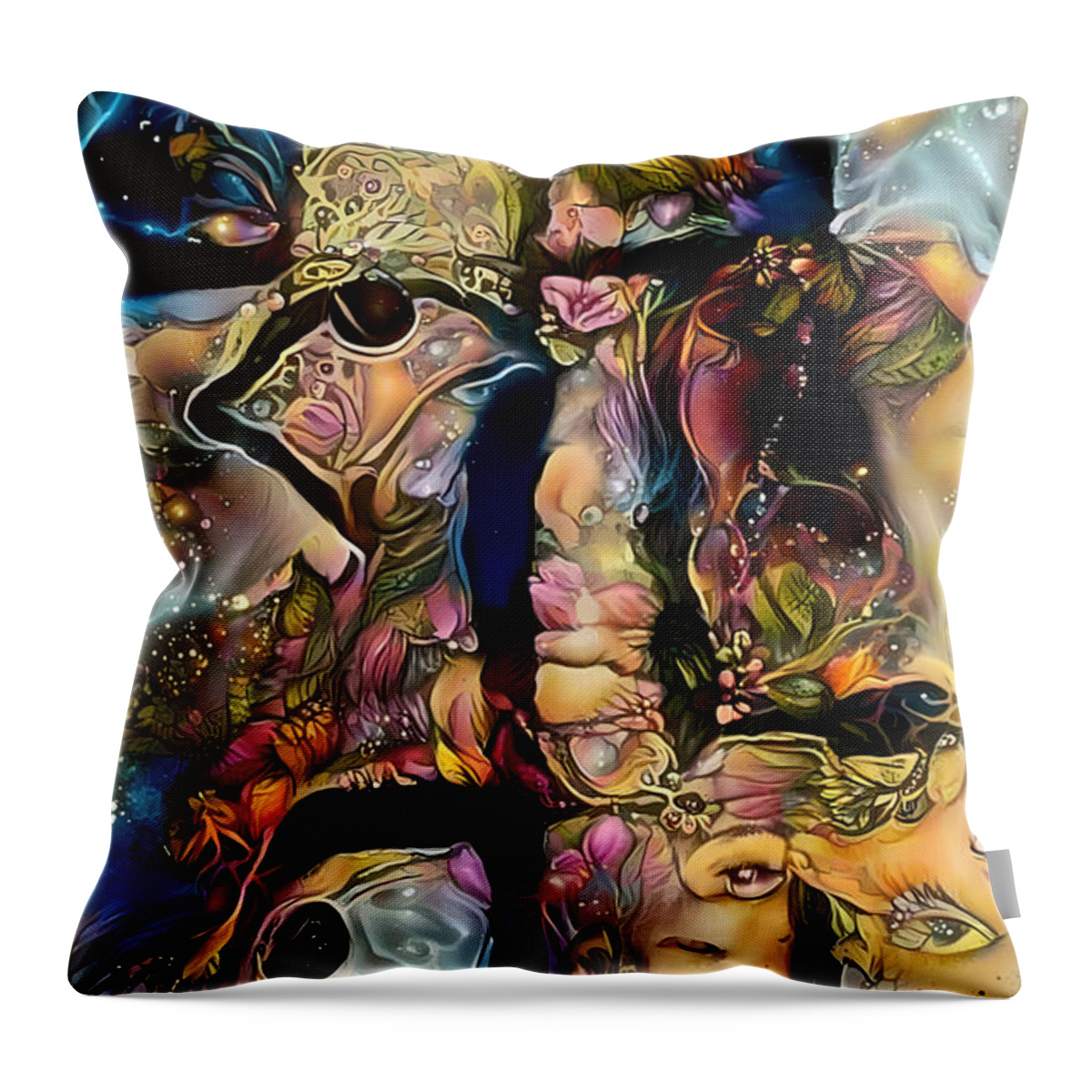 Contemporary Art Throw Pillow featuring the digital art 39 by Jeremiah Ray