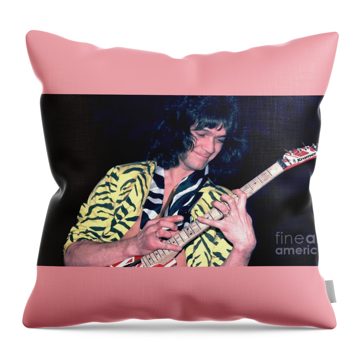 Eddie Throw Pillow featuring the photograph Eddie Van Halen by Action