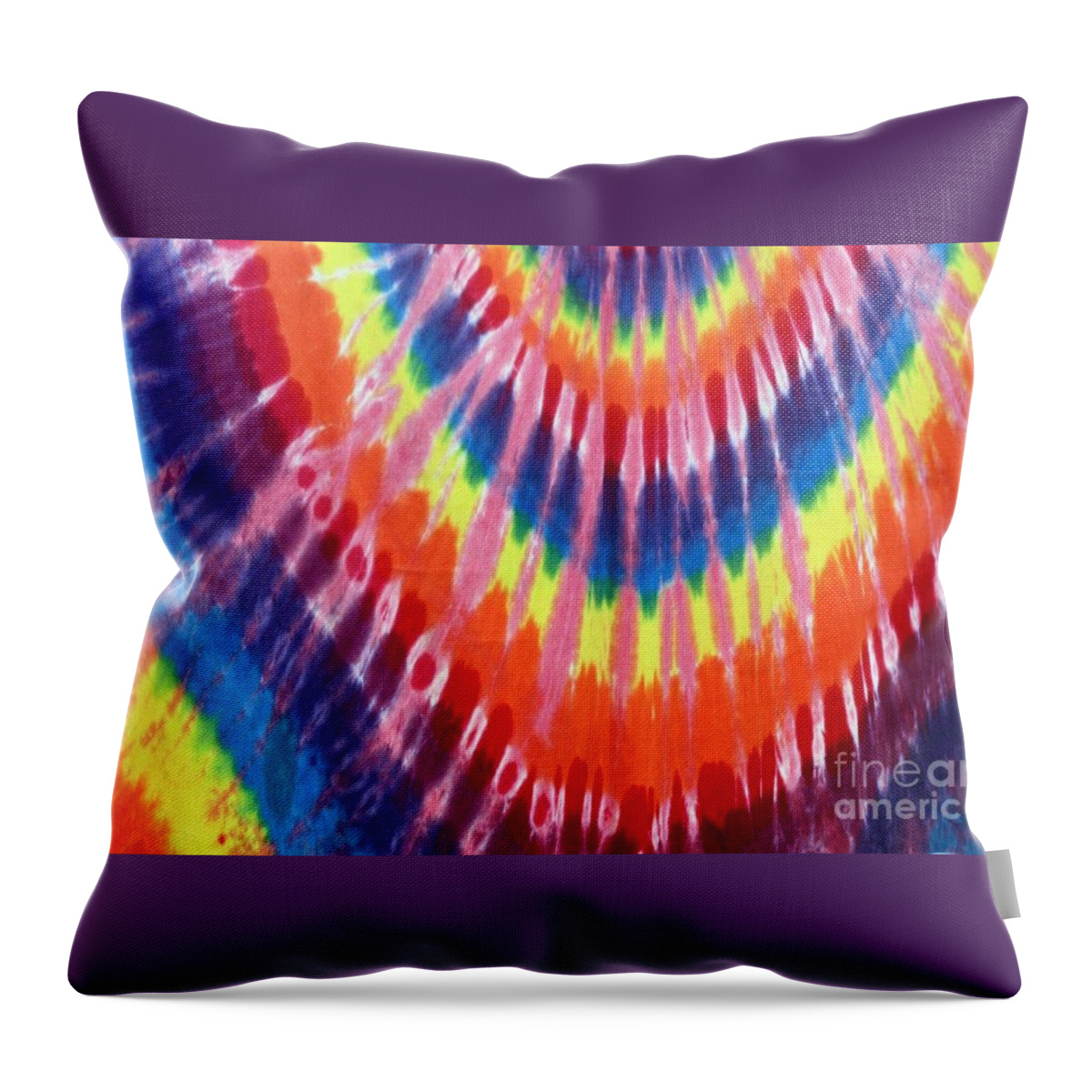 Flower Throw Pillow featuring the photograph Flower power rock poster by Action
