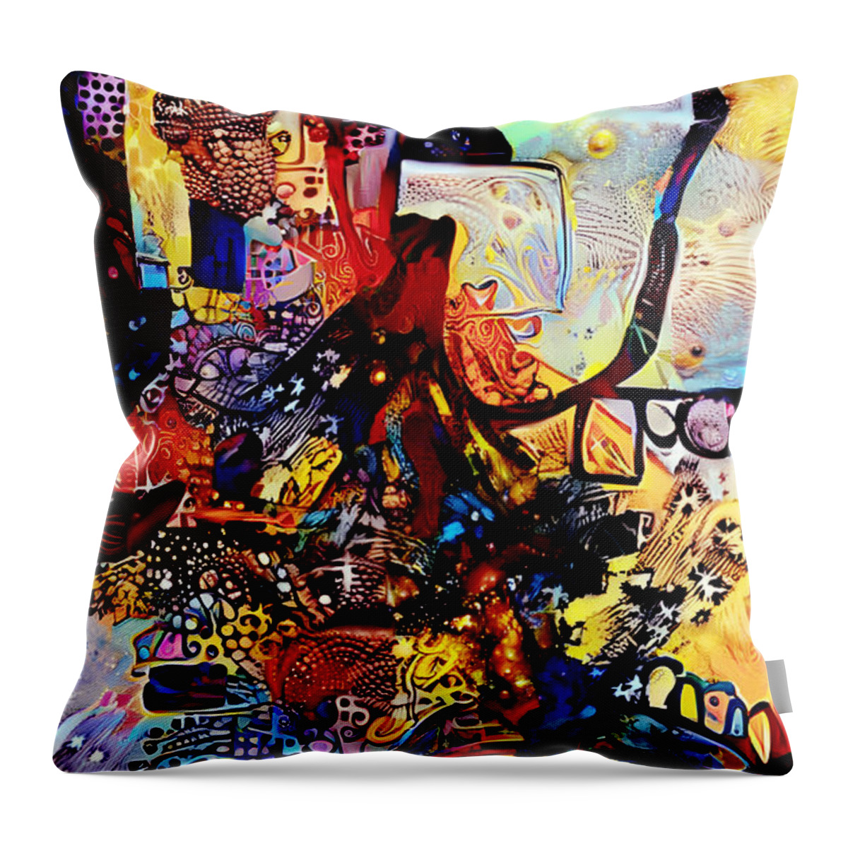 Contemporary Art Throw Pillow featuring the digital art 2 by Jeremiah Ray