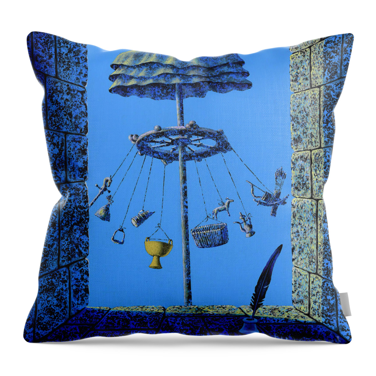 Oil On Canvas Throw Pillow featuring the painting Bet by Oilan Janatkhaan