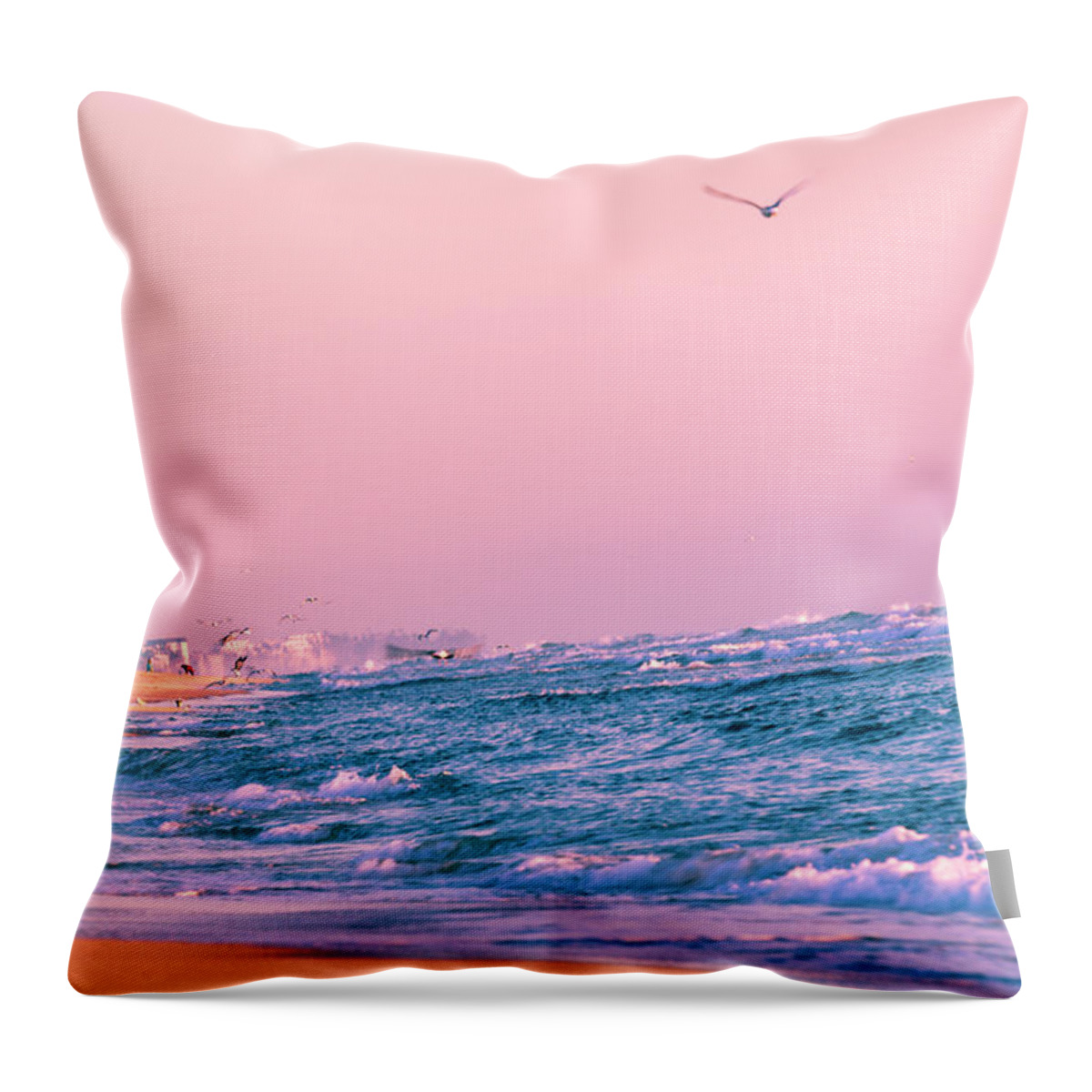 Atlantic Ocean Throw Pillow featuring the photograph 4168 Delray Beach Florida Atlantic Ocean by Amyn Nasser Neptune Gallery