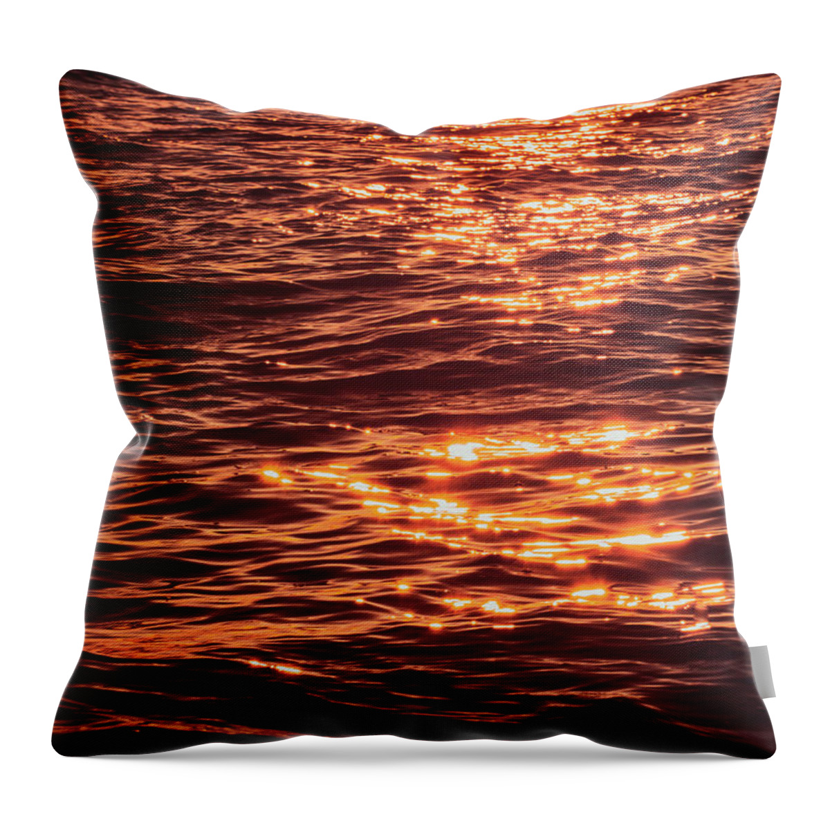 Liquid Goldatlantic Ocean Throw Pillow featuring the photograph 4176 Delray Beach Florida Ocean Waves by Amyn Nasser Neptune Gallery