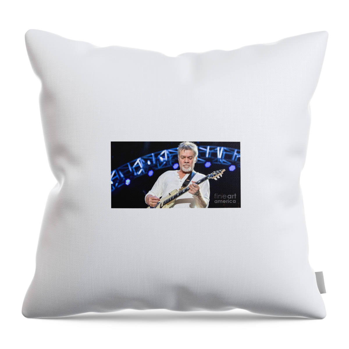 Eddie Throw Pillow featuring the photograph Eddie Van Halen by Action