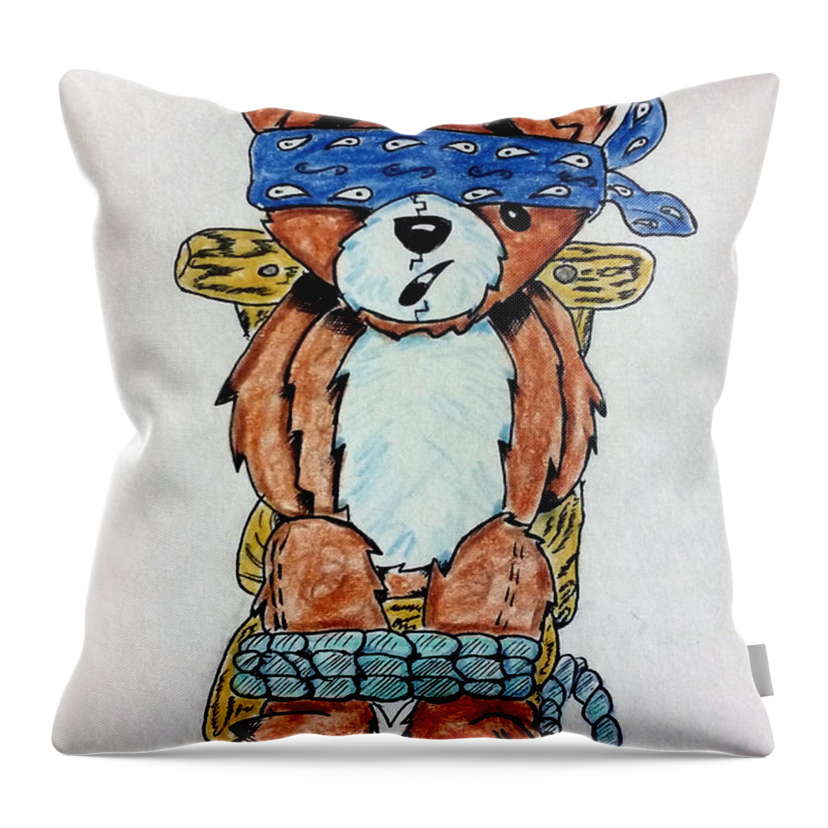 Black Art Throw Pillow featuring the drawing Untitled 5 by Joedee