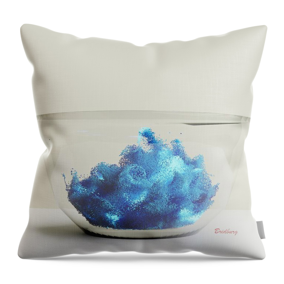 Nft Throw Pillow featuring the digital art 501 Bowl Waves 2 by David Bridburg