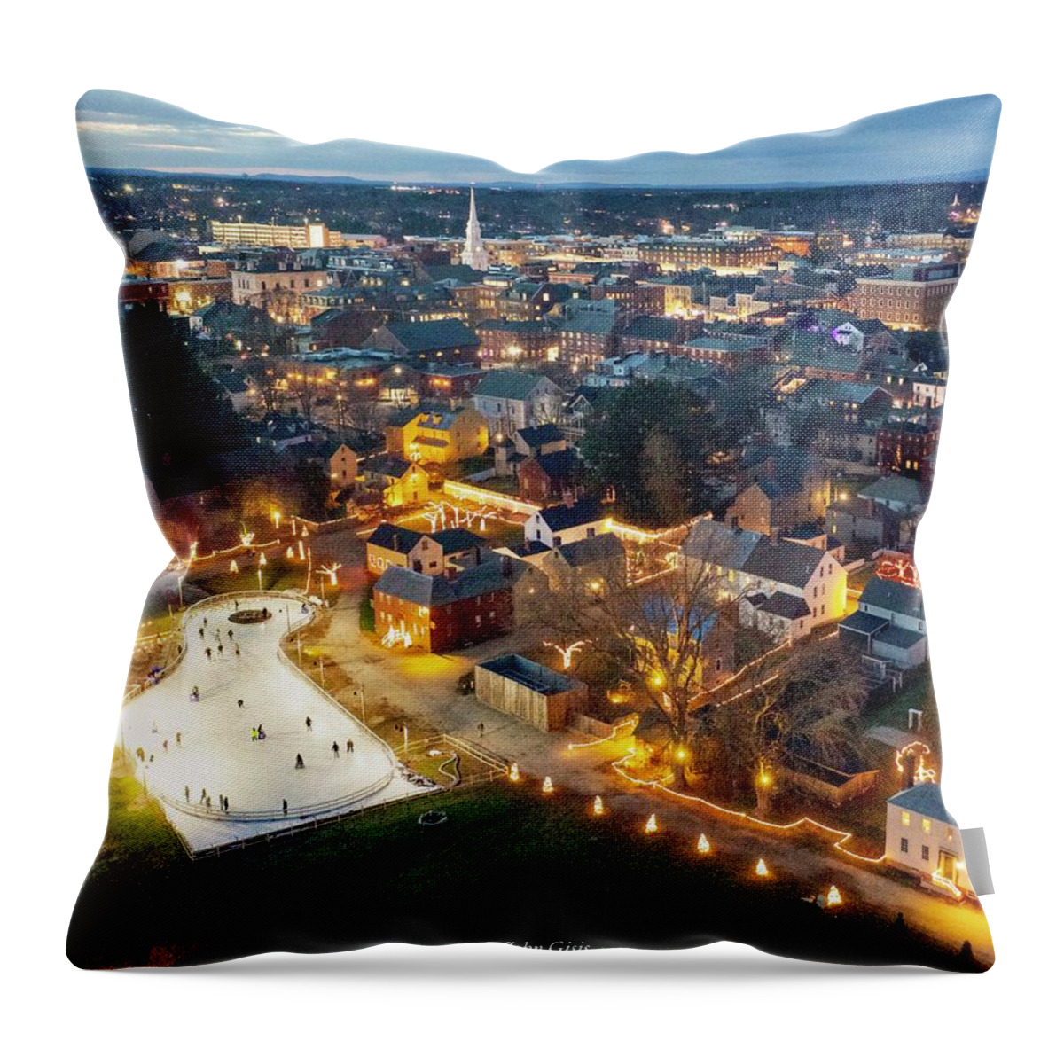  Throw Pillow featuring the photograph Portsmouth by John Gisis