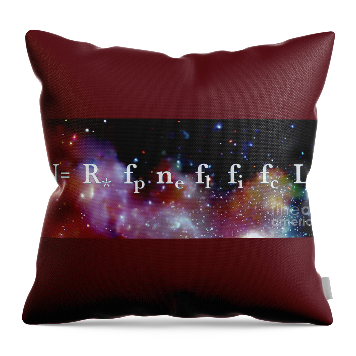 Physics Throw Pillow featuring the photograph The Drake Equation by Monica Schroeder
