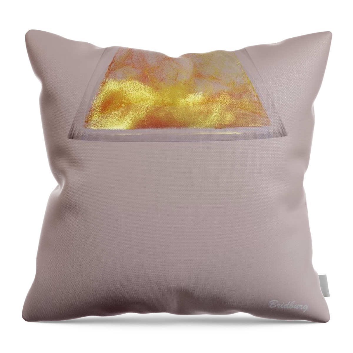 Lamp Shade Throw Pillow featuring the digital art 801 Lamp Shade Waves by David Bridburg