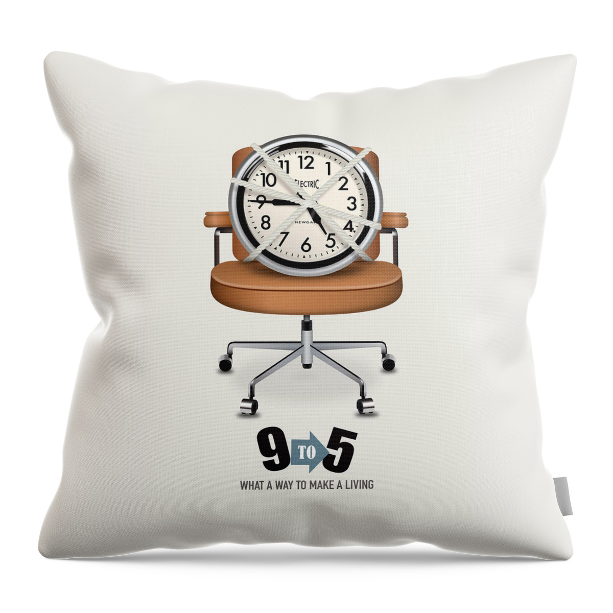 9 To 5 Throw Pillow featuring the digital art 9 to 5 - Alternative Movie Poster by Movie Poster Boy