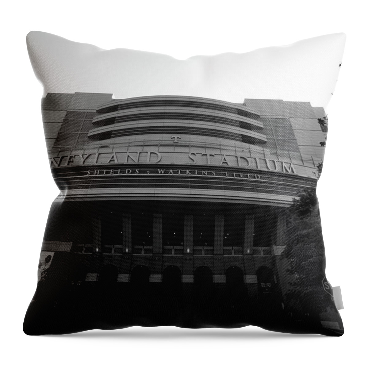 Tennessee Vols Throw Pillow featuring the photograph University of Tennesse Neyland Stadium Entrance by Eldon McGraw
