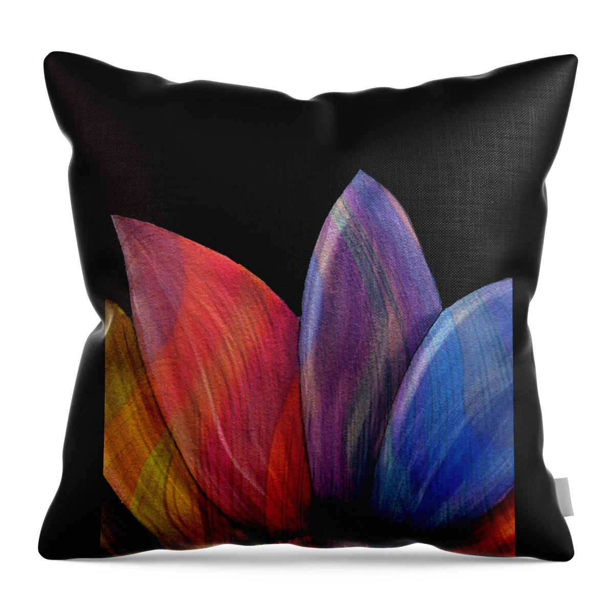 Abstract Throw Pillow featuring the digital art A Daisy's Elegance - Abstract by Ronald Mills