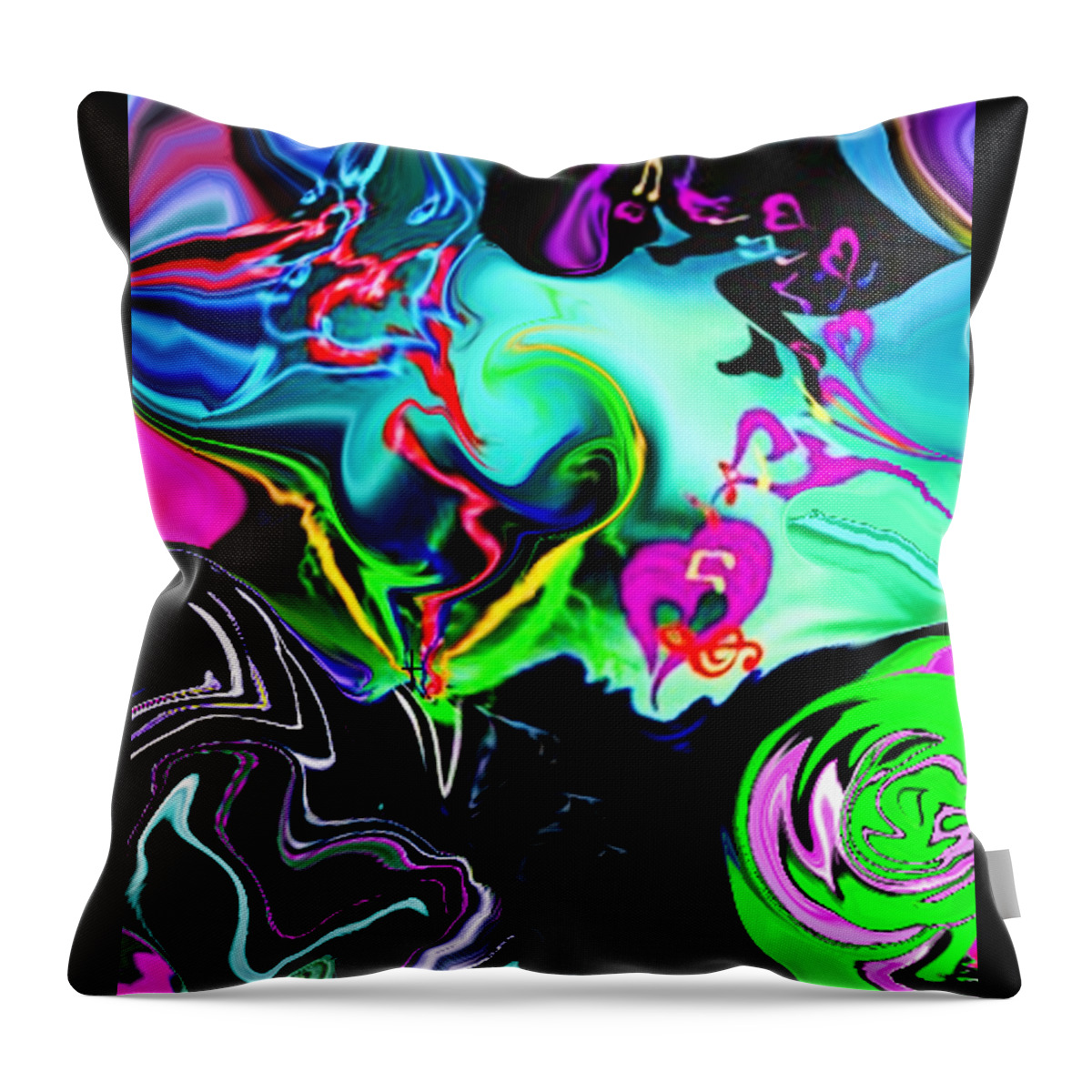 A Fathers Love Poem Throw Pillow featuring the digital art A Fathers Love Lullaby Remix by Stephen Battel