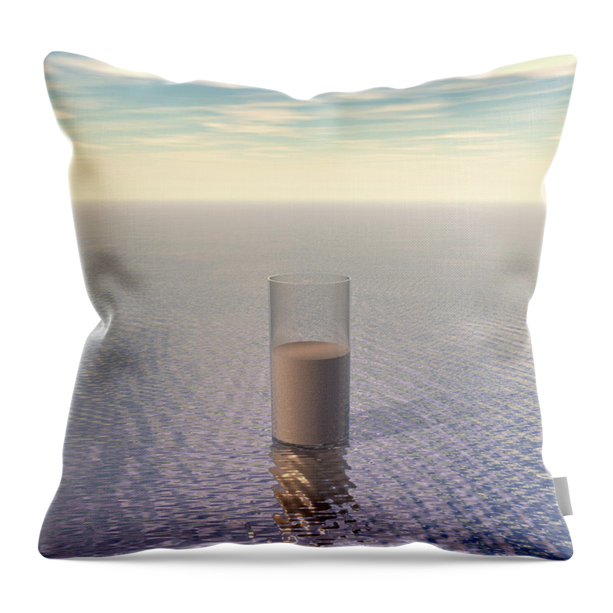 Sand Throw Pillow featuring the digital art A Glass of Sand by Phil Perkins