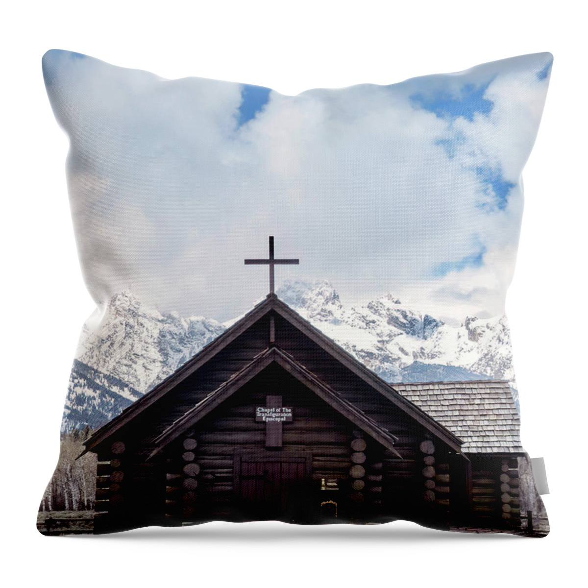 Chapel Of The Transfiguration Throw Pillow featuring the photograph A Little Chapel by Rachel Morrison