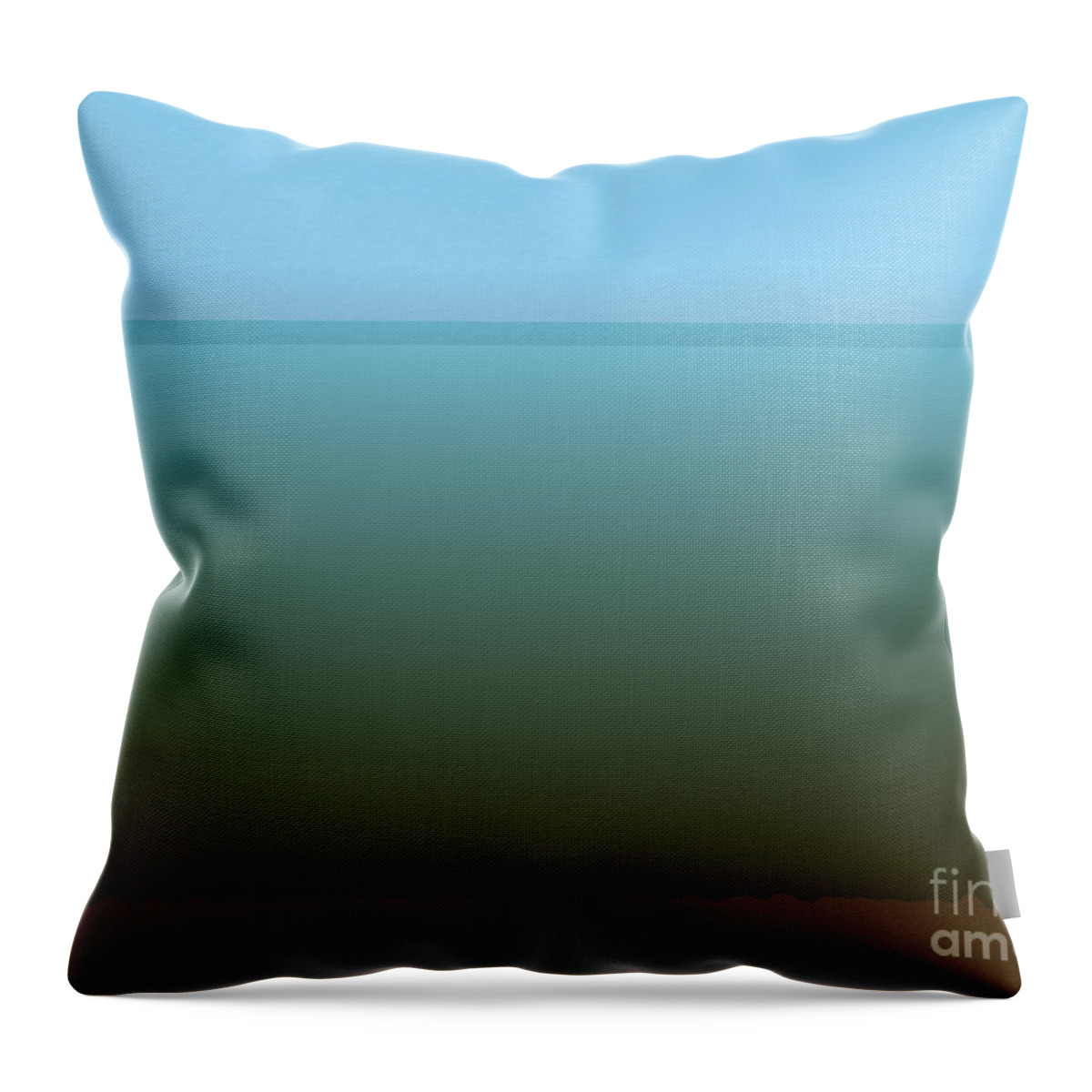Water Throw Pillow featuring the digital art A Look Across the Channel by Kae Cheatham