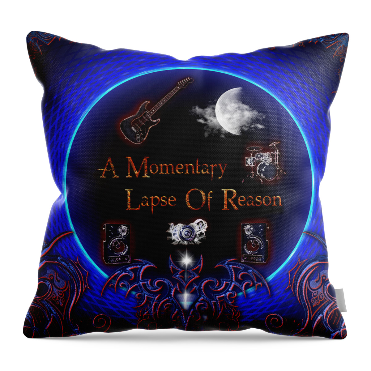 Pink Floyd Throw Pillow featuring the digital art A Momentary Lapse Of Reason by Michael Damiani